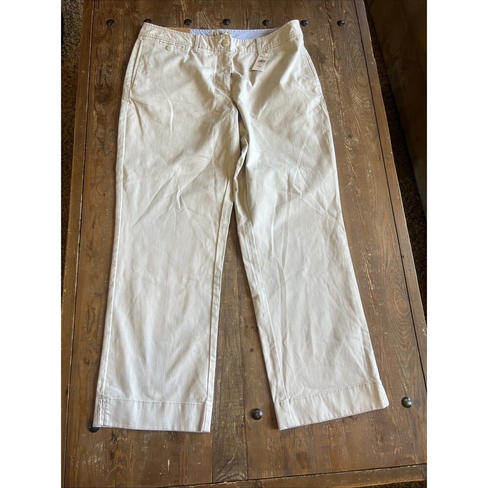 LL Bean Favorite Fit Classic Straight Leg Khaki Chino Pant Women’s Sz 14 New